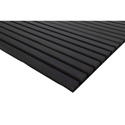 সিলিং ওয়াল স্ল্যাটেড অ্যাকোস্টিক কাঠের প্যানেল, অ্যাকোস্টিক কাঠের প্যানেল 12mm HDF 9mm PET